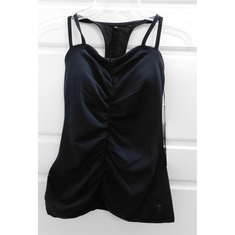 New Nancy Rose Performance Black‎ Teardrop Racerback Tank #aft2061 sz 2